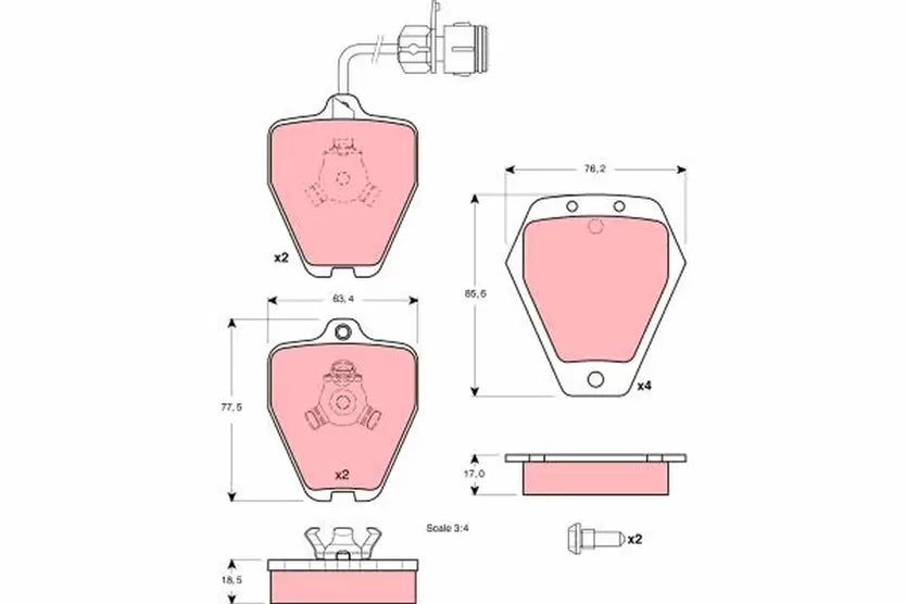 Brake Pad Set, Disc Brake GDB1329 - TRW