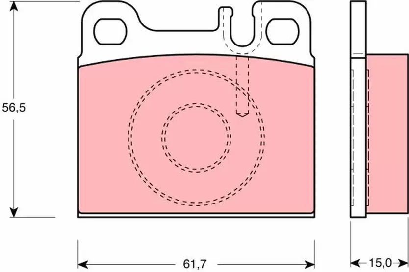 Brake Pad Set, Disc Brake GDB1331 - TRW