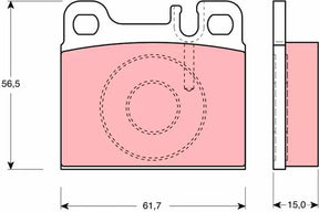 Brake Pad Set, Disc Brake GDB1331 - TRW