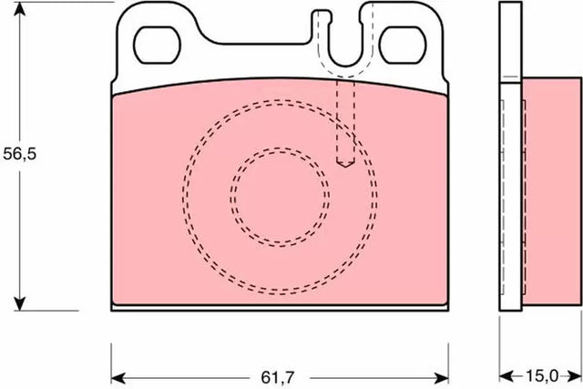 Brake Pad Set, Disc Brake GDB1331 - TRW