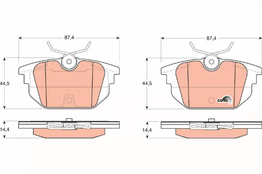 Brake Pad Set, Disc Brake GDB1333 - TRW
