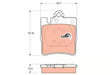Brake Pad Set, Disc Brake GDB1334 - TRW
