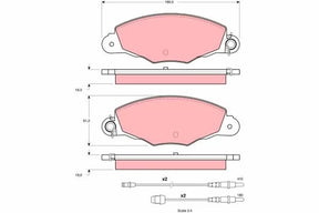 Brake Pad Set, Disc Brake GDB1336 - TRW