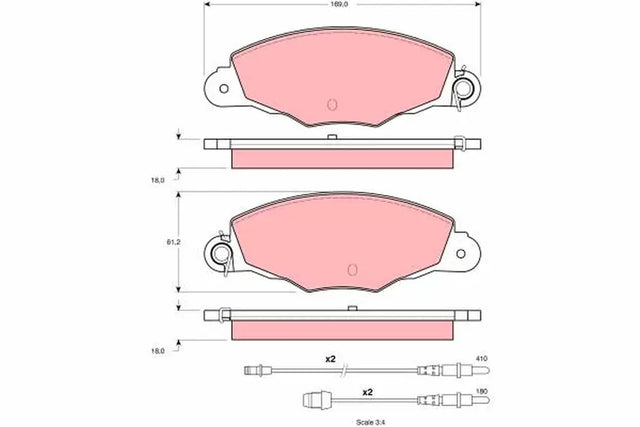 Brake Pad Set, Disc Brake GDB1336 - TRW
