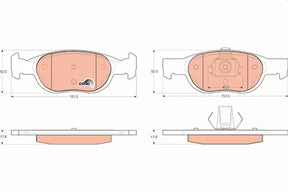 Brake Pad Set, Disc Brake GDB1339 - TRW