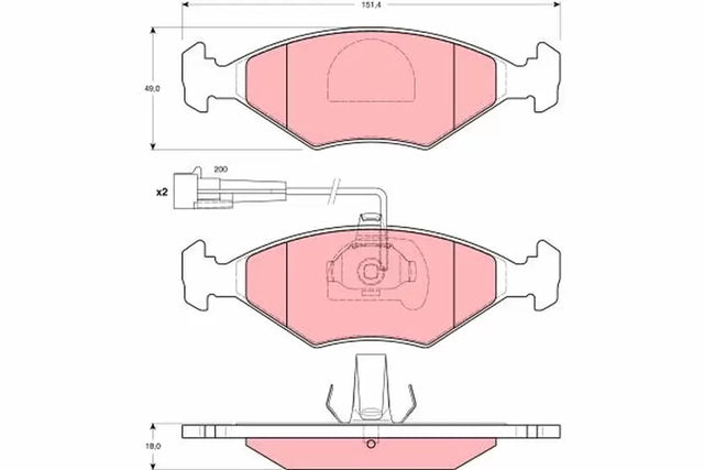 Brake Pad Set, Disc Brake GDB1340 - TRW