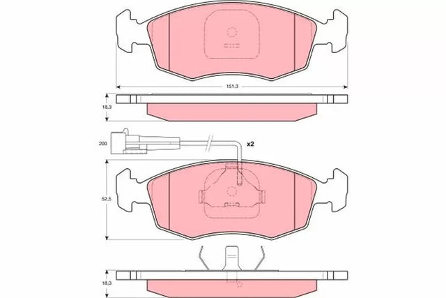 Brake Pad Set, Disc Brake GDB1341 - TRW