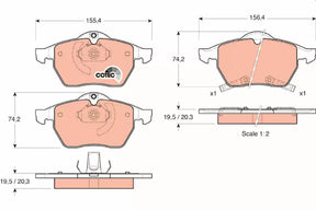 Brake Pad Set, Disc Brake GDB2342 - TRW