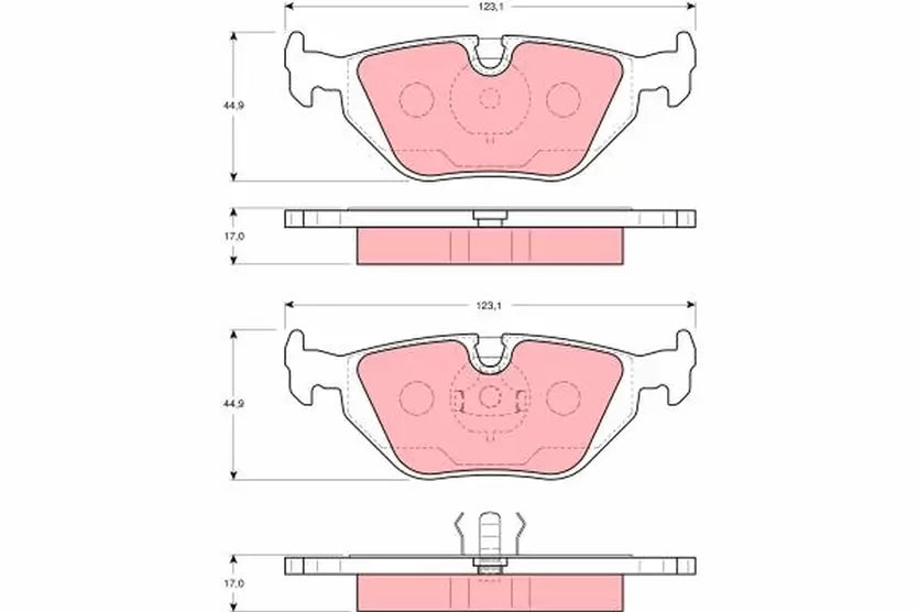 Brake Pad Set, Disc Brake GDB1343 - TRW