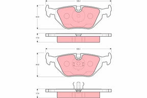 Brake Pad Set, Disc Brake GDB1343 - TRW