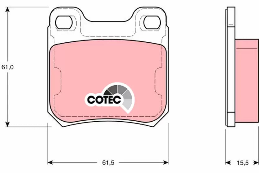 Brake Pad Set, Disc Brake GDB1346 - TRW