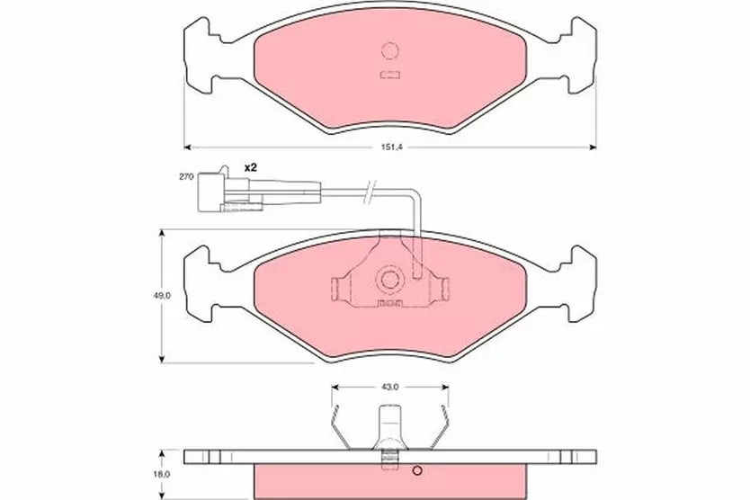 Brake Pad Set, Disc Brake GDB1347 - TRW