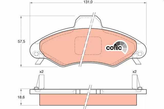 Brake Pad Set, Disc Brake GDB1349 - TRW