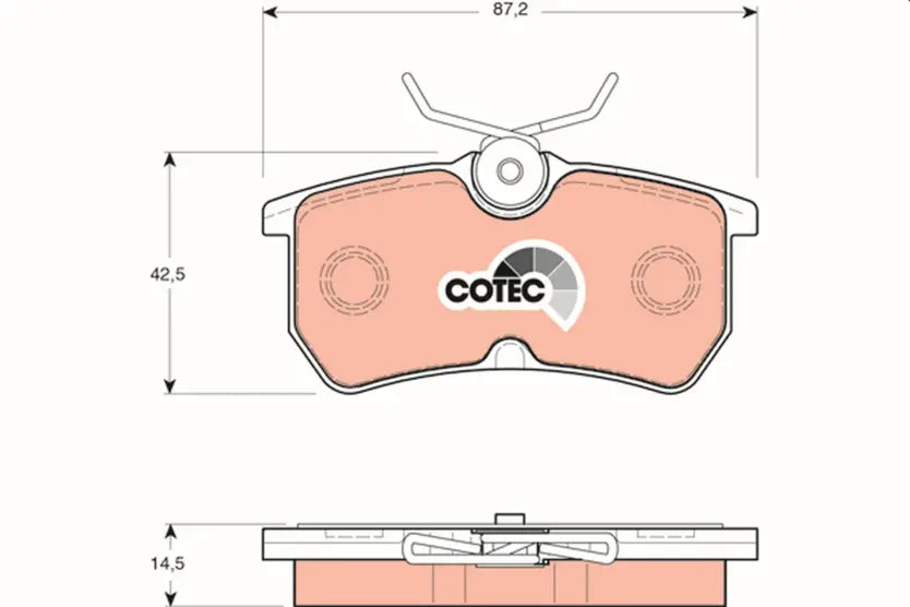 Brake Pad Set, Disc Brake GDB1354 - TRW