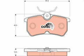 Brake Pad Set, Disc Brake GDB1354 - TRW