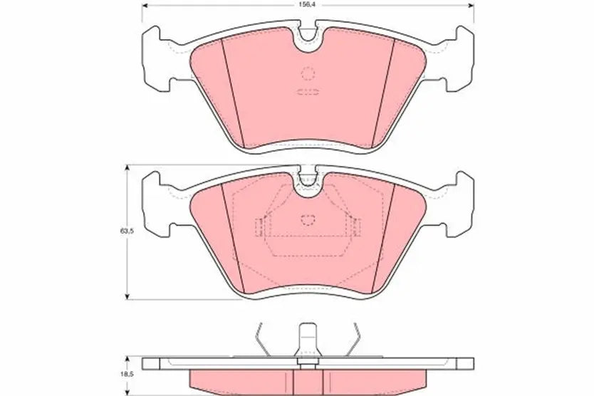 Brake Pad Set, Disc Brake GDB1355 - TRW