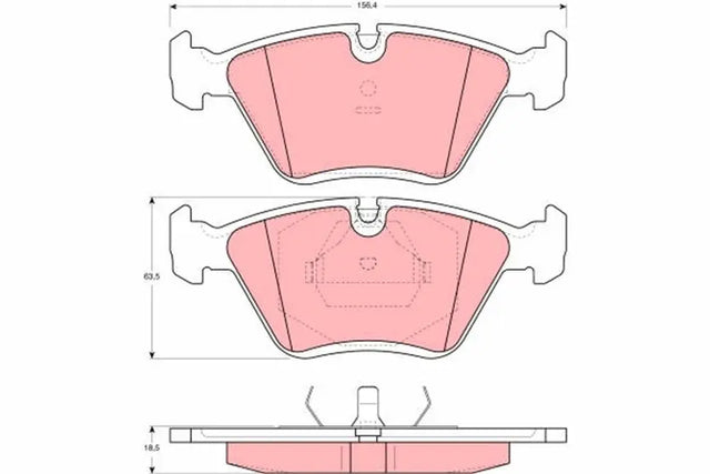 Brake Pad Set, Disc Brake GDB1355 - TRW