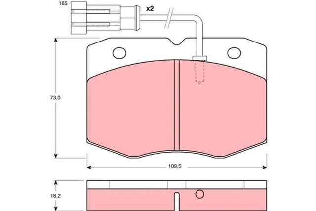 Brake Pad Set, Disc Brake GDB1356 - TRW