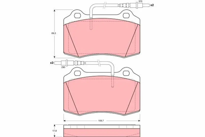 Brake Pad Set, Disc Brake GDB1359 - TRW