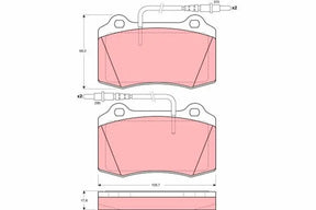 Brake Pad Set, Disc Brake GDB1359 - TRW