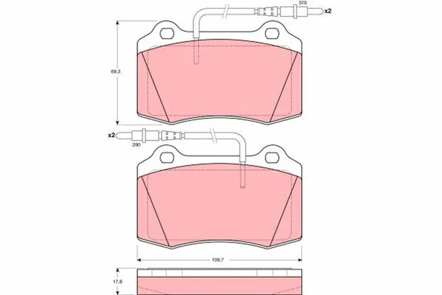 Brake Pad Set, Disc Brake GDB1359 - TRW