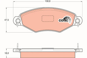 Brake Pad Set, Disc Brake GDB1361 - TRW