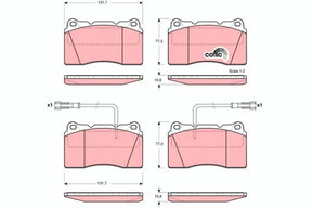 Brake Pad Set, Disc Brake GDB1363 - TRW
