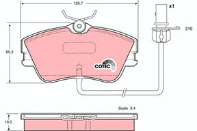 Brake Pad Set, Disc Brake GDB1367 - TRW