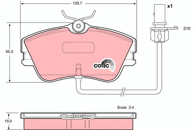 Brake Pad Set, Disc Brake GDB1367 - TRW