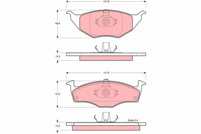 Brake Pad Set, Disc Brake GDB1375 - TRW