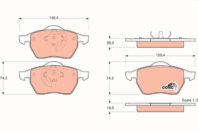 Brake Pad Set, Disc Brake GDB1376 - TRW