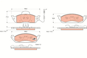 Brake Pad Set, Disc Brake GDB1378 - TRW