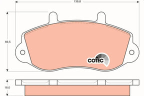 Brake Pad Set, Disc Brake GDB1380 - TRW