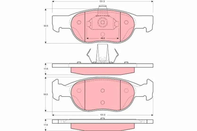 Brake Pad Set, Disc Brake GDB1382 - TRW