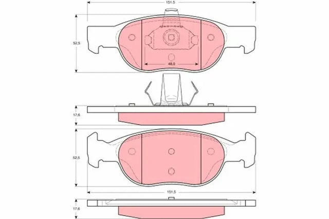 Brake Pad Set, Disc Brake GDB1382 - TRW