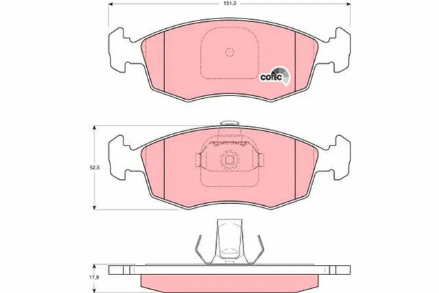 Brake Pad Set, Disc Brake GDB1383 - TRW