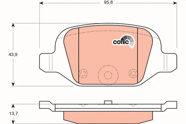 Brake Pad Set, Disc Brake GDB1384 - TRW