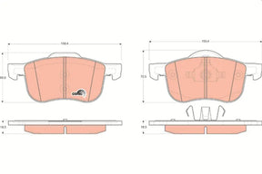 Brake Pad Set, Disc Brake GDB1388 - TRW