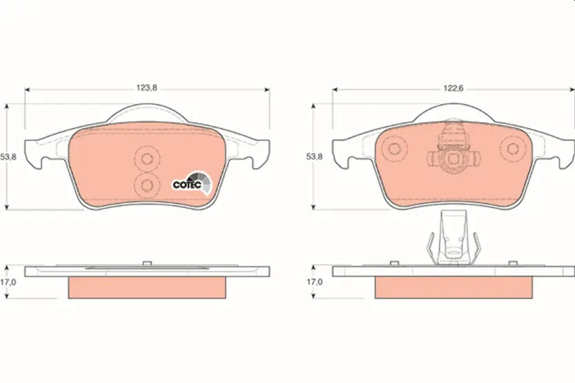 Brake Pad Set, Disc Brake GDB1389 - TRW