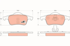 Brake Pad Set, Disc Brake GDB1389 - TRW