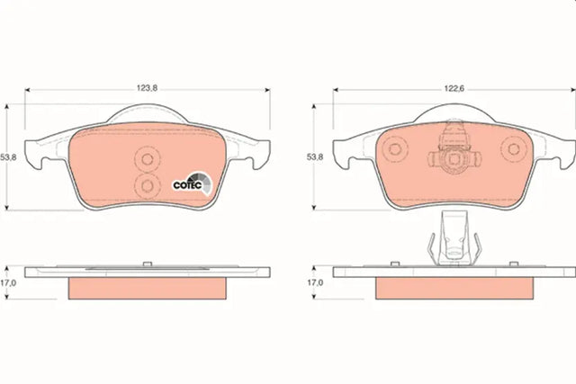 Brake Pad Set, Disc Brake GDB1389 - TRW