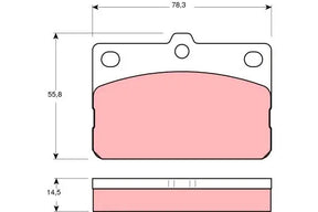 Brake Pad Set, Disc Brake GDB138DT - TRW