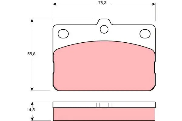 Brake Pad Set, Disc Brake GDB138DT - TRW