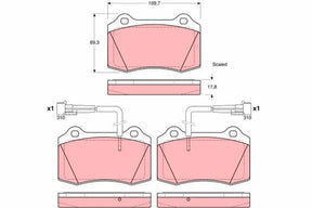 Brake Pad Set, Disc Brake GDB1392 - TRW