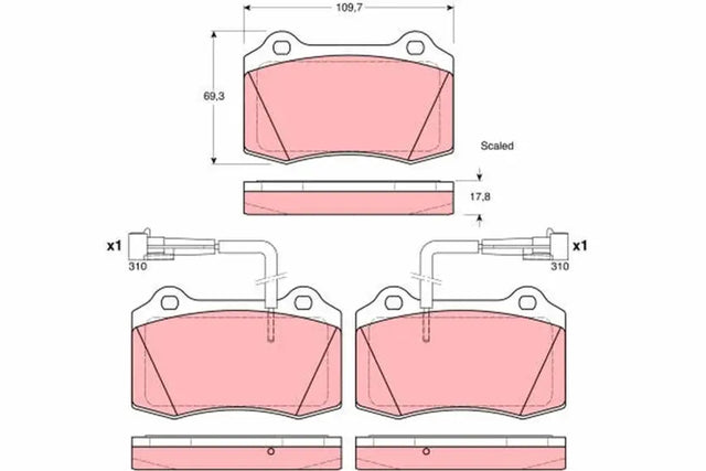 Brake Pad Set, Disc Brake GDB1392 - TRW