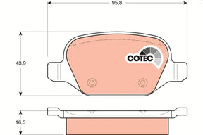 Brake Pad Set, Disc Brake GDB1396 - TRW