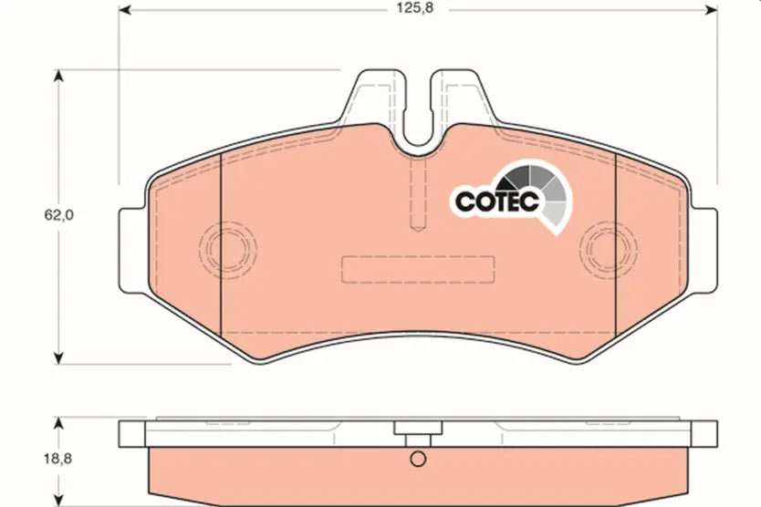 Brake Pad Set, Disc Brake GDB1399 - TRW