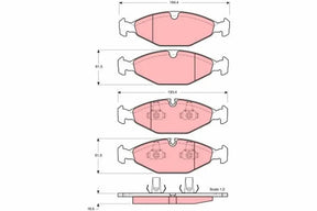 Brake Pad Set, Disc Brake GDB1400 - TRW