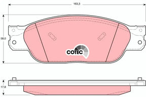 Brake Pad Set, Disc Brake GDB1401 - TRW