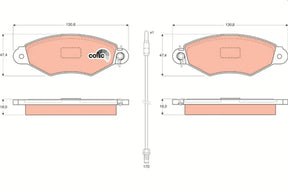 Brake Pad Set, Disc Brake GDB1402 - TRW